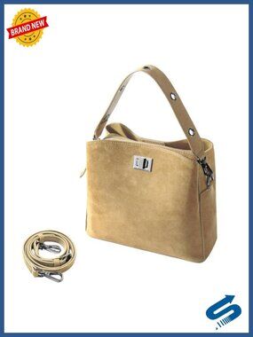 Genuine Leather Suede Hobo Bag Crossbody Shoulder Handbag Slouchy Purse